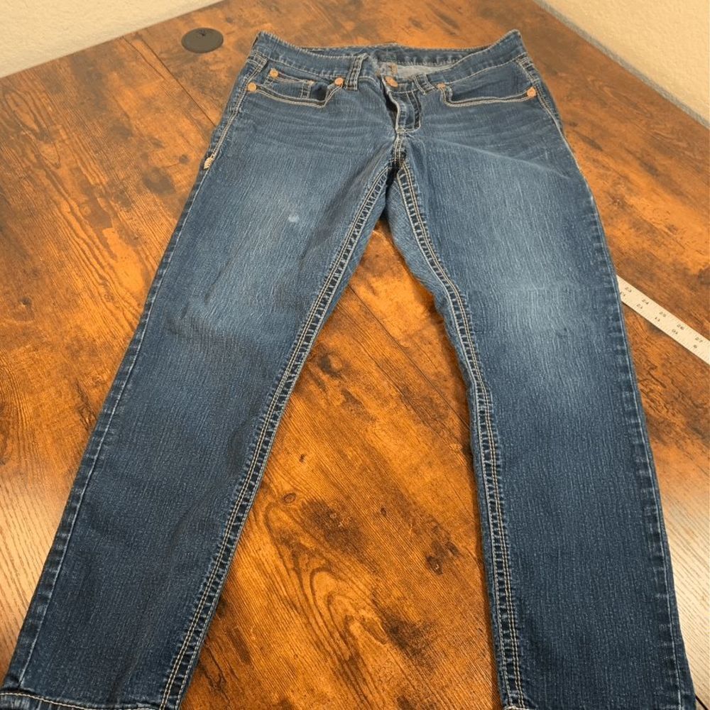 SEVEN‎ 7 JEANS LUXE Skinny  BLUE DENIM WOMENS SIZE 14 (34X27 ACTUAL)